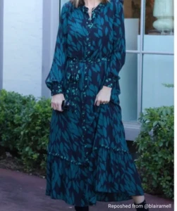 Cabi Herbst Langarm Maxikleid Gr. S Knopfleiste bedruckt - Bild 1 von 13