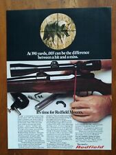 1981 Redfield Rifle Scope Mount Photo Coyote In Sights Vintage Print Ad 