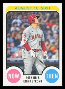 2022 Topps Heritage Shohei Ohtani #NAT-3 Now and Then Insert - Bild 1 von 2