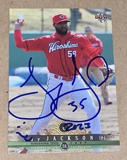 Jay Jackson SIGNED 2016 BBM 1st Edition Hiroshima Carp #251 Card Auto Blue Jays
