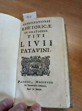 1718 EXERCITATIONES RHETORICAE IN ORATIONES TITI LIVII PATAVINI - MANFRE'