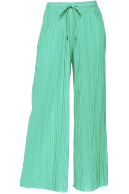 Pantalones para mujer Palazzo plisados pierna ancha causales Foto 1 de 3