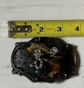 Day of the Dead Skeleton Belt Buckle Metal - Picture 1 of 2
