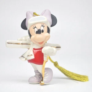 Lenox Disney Minnie Ski Árbol de Navidad Colgante Cerámica Adorno Coleccionable - Imagen 1 de 10