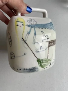 Vintage Italian Milvia Quadrifoglio Pottery Art Bell Hand painted Glazed - Picture 1 of 6