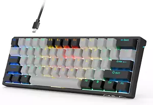 AULA RGB 60 Percent Wired Mechanical Keyboard, Mini Compact Gaming Keyboards - Picture 1 of 7
