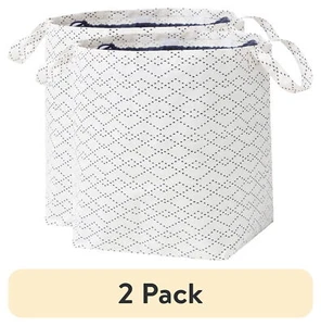 Lattice Drawstring Laundry Tote Clothes Basket Water-resistant Coating Bathroom - Picture 1 of 10