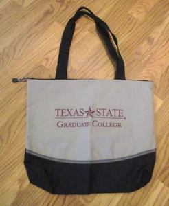 Texas State Graduate College ~ Bolsa para libros ~ Bolso de mano ~ Usado - Imagen 1 de 15
