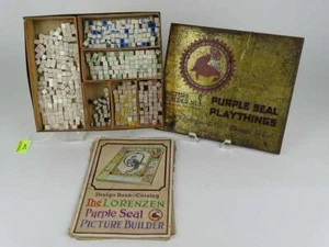 Lorenzen Purple Seal Spielzeuge 20er-30er Jahre Keramikfliese Bilderbauer Puzzle - Bild 1 von 1
