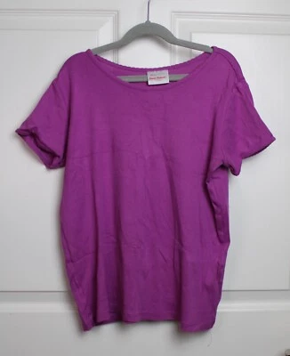 Camiseta Hanna Andersson Bright Basics Pima Algodón Púrpura Talla 160 14-16 Usada en Excelente Condición Foto 1 de 3