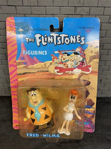 Vintage The Flintstones Fred & Wilma Wind Up Action Figures Boley Cover