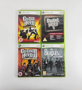 XBOX 360 Guitar Hero Rock Band Juego Paquete Beatles World Tour Legends Of Rock 3 - Imagen 1 de 3