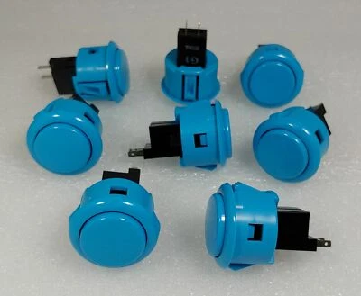 Япония Sanwa кнопки OBSF-30RG-B синий цвет x 8 шт. видео игры аркады детали - Изображение 1 из 4