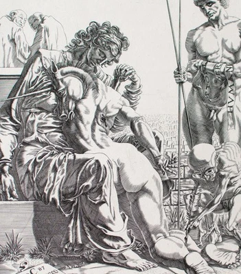 Jürgen Czaschka A Francesco Crispolti signiert Kupferstich 1987 142/150 - Bild 1 von 4