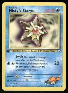 Pokemon Tcg NM Misty's Staryu [1st Edition] #90 Pokemon Gym Heroes - Picture 1 of 2