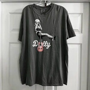Dolly Parton Women’s Graphic "Dolly" T-shirt Gray Size Large - Foto 1 di 11