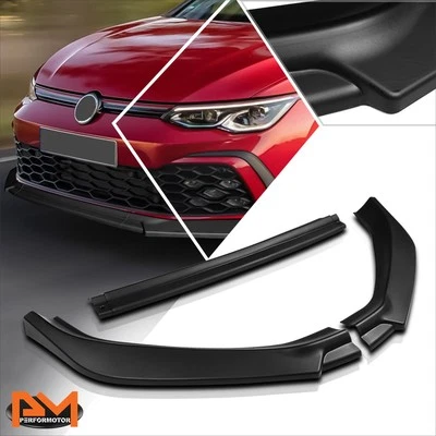 Kit de carrocería de parachoques delantero negro mate para VW Golf MK7.5 18-21 labio de alerón divisor Foto 1 de 4