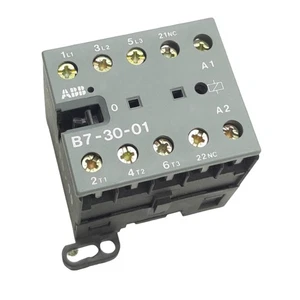 ABB B7-30-01 Mini Contactor 3-Pole, 3NO+3NC, 1NC Auxiliary, 600VAC, 110V Coil - Picture 1 of 8