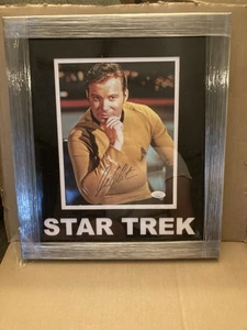 William Shatner Signed, Suede Matte, Custom Framed 8x10 JSA COA - Picture 1 of 3