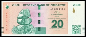 **NEW WITH QR CODE** 2024 ZIMBABWE - 20 DOLLARS - UNC - Picture 1 of 2