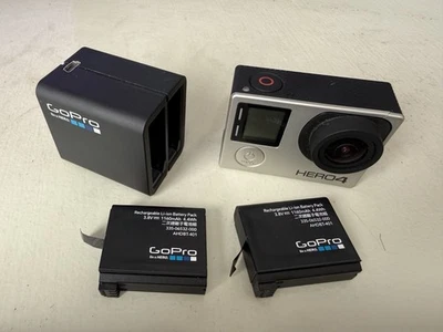 GoPro HERO4 Action Camera - Silver with Charger and 2 batteries - Image 1 of 3