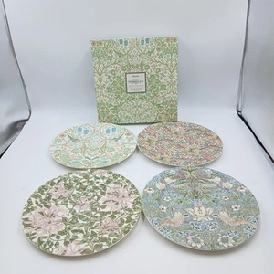 Spode The Original Morris & Co Set Of 4 Plates Floral Decorations New In Box - Picture 1 of 14