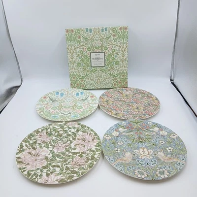 Spode The Original Morris & Co Set Of 4 Plates Floral Decorations New In Box - Image 1 of 4
