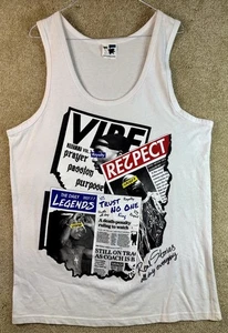 Phat Doc Large White Tank Top Tapac Biggie Hip Hop Respect Hustle King Royalty - Picture 1 of 7