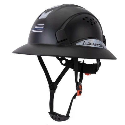 Sombrero duro de ala completa LOHASWORK construcción aprobado por OSHA sombrero duro ventilado casco... Foto 1 de 4
