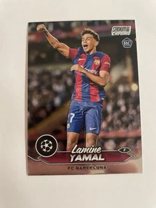 Lamine Yamal FC Barcelona 2023 Topps Chrome Stadium Club RC Rookie #27 Base - Foto 1 di 2