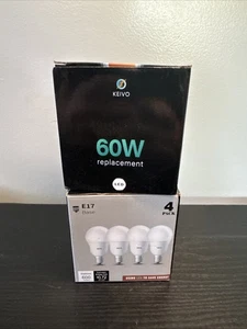 KEIVO 120VLED Bulb, 60W, 2700K LIGHT COLOR, 8 TOTAL NEW READ - Picture 1 of 3