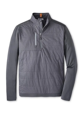Peter Millar Iron Gray Weld Elite Hybrid Half-Zip Pullover Jacket NWT M Golf - Image 1 of 2
