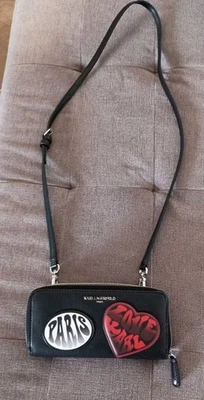 Karl Lagerfeld Paris Bolso de Mano Pequeño con Correa Negro Foto 1 de 4