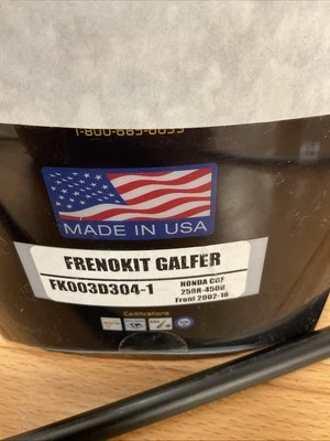 Kit de línea de freno delantero de acero inoxidable Galfer - FK003D304-1 para Honda Foto 1 de 3