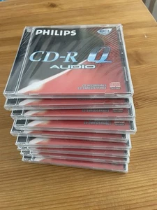 9x Philips CD-R Q Audio (NEW & SEALED) 80 minutes blank High Quality Performance - Photo 1/4