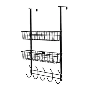 Over the Door Organizer Hanging Hook Storage Rack Baskets Kitchen Holder Hanger - Picture 1 of 9