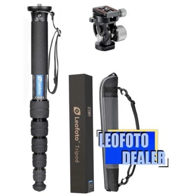 Leofoto MP-366C+VH-10S CF Monopod with VH-10S Two Way Tilt Head - Image 1 of 4