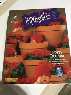 1994 BePuzzled Impossibles “Potty Training” 750+5 Extra Pieces Puzzle VINTAGE - Image 1 of 2