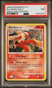Blaziken PSA 9 2008 Diamond & Pearl Great Encounters Holo Rare 1/106 Pokemon - Picture 1 of 2