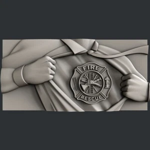 3D STL Modelle für CNC, Artcam, Aspire, Relief Feuerwehrmann - Bild 1 von 4