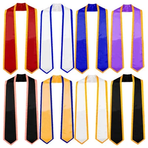 Graduation Stole Class Of 2024 Plain Adult Graduation Stoles Sash For College - Picture 1 of 17