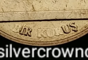 Cyprus Northern Turkish 1 Bir Kurus 2015. Brass One Cent Penny coin. 🌙 🌟 Bird. - Picture 1 of 9