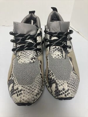 Steve Madden Mujer Zapatillas Cliff Talla 6.5M Plateadas Piel de Serpiente Zapatos Foto 1 de 4