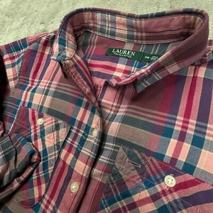 Lauren Ralph Lauren Damen Langarm mit Knopfleiste kariert Größe M - Bild 1 von 9