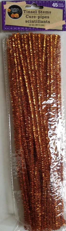 Halloween Tinsel Chenille Stems Pipe Cleaners 45/Pk, Select: Color - Image 1 of 1