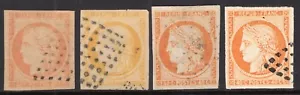 FRANCE / CERES / COLONIES GENERAL ISSUES / Y&T # 13 (x4 shades) USED - Picture 1 of 3