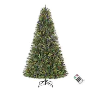 7.5 ft. Pre-Lit LED Forest Pine Artificial Christmas Tree - Picture 1 of 6
