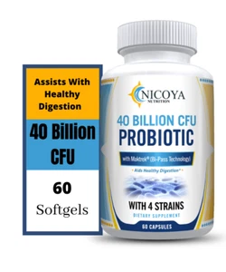 Probiotic 40 Billion CFU- Digestive, Immune, Gut, Gas & Bloating Support! 60 CT - Picture 1 of 6