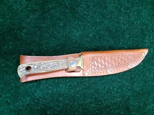 PUMA BIRD & TROUT Fixed Blade Knife Stag with Sheath - Picture 1 of 7
