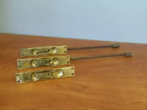 Vintage SARGENT Set of 2 French Door Flush Bolts Solid Brass AS PICTURED - Picture 1 of 18